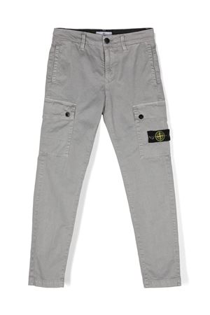 grey cotton trousers STONE ISLAND KIDS | 811630115V0164